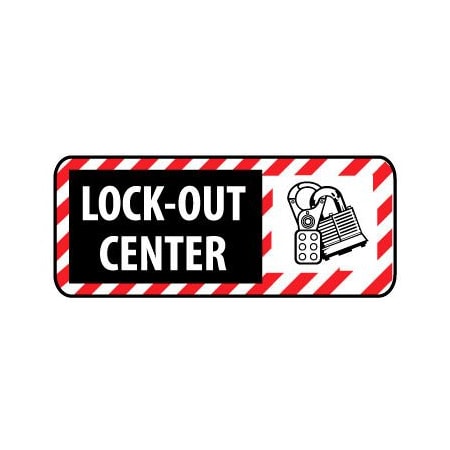 Pictorial OSHA Sign - Vinyl - Lock Out Center